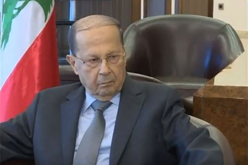 El presidente libanés, Michel Aoun